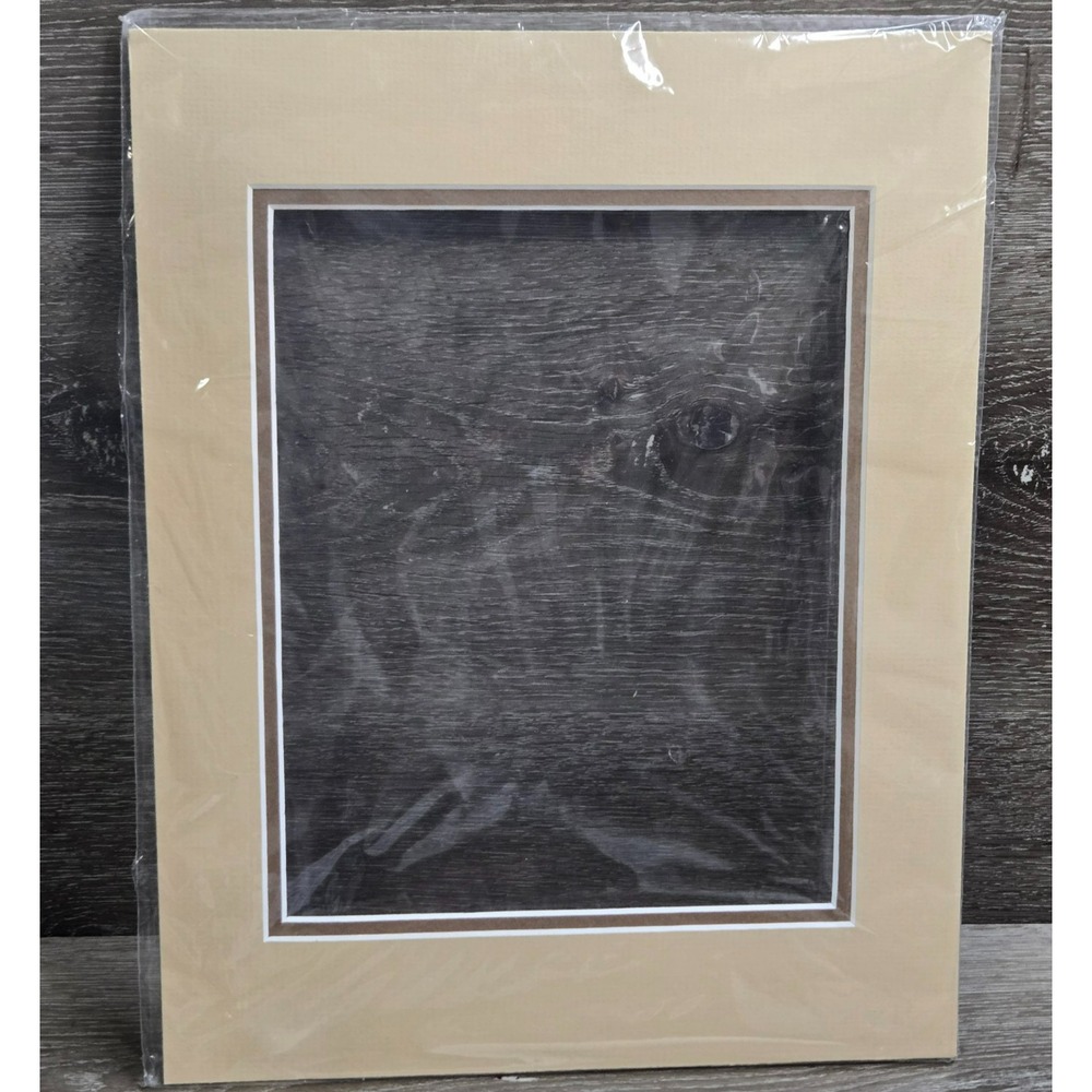 Acid-Free Pre-Cut Picture Frame Mat 11x14 for 8x10 Image Sandstone Tampico USA